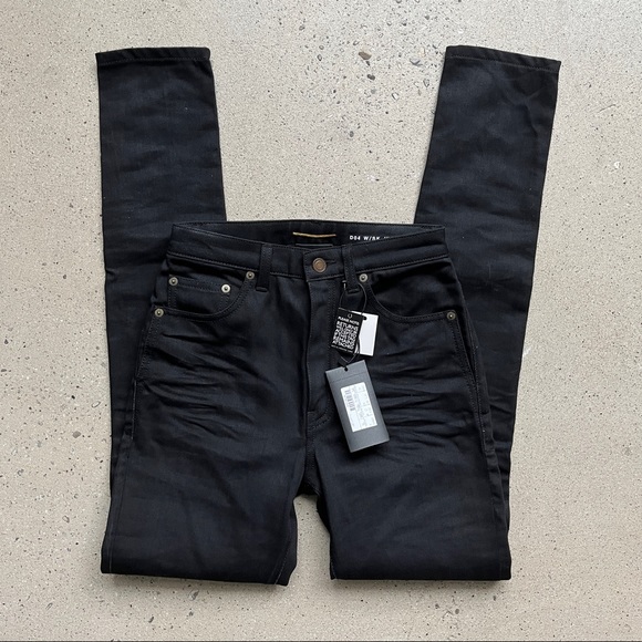 NWT Saint Laurent High Rise Skinny Jeans in Black - Picture 3 of 13